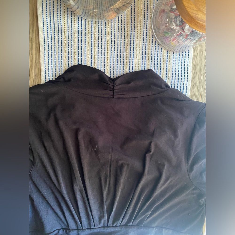 Chico's Black Short-Sleeve V-Neck Dress - Picture 11 of 11